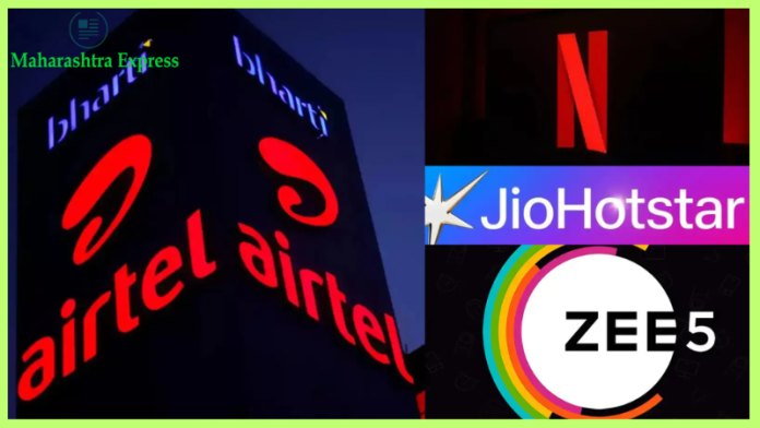 Airtel OTT Pack Plans : Now Netflix, Hotstar and ZEE5 will run together, know about Airtel's amazing plan of Rs 279 Airtel OTT Pack Plans : Now Netflix, Hotstar and ZEE5 will run together, know about Airtel's amazing plan of Rs 279