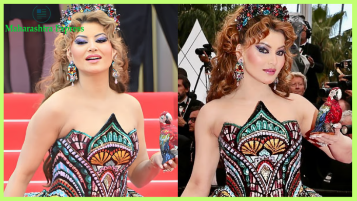Urvashi Rautela arrived in Cannes wearing a strapless dress, with a parrot purse worth 4 lakhs, a crown on her head, users said- she looks like a magician